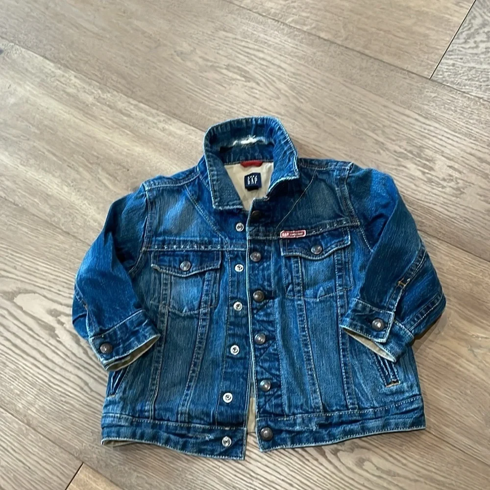Vintage Baby Gap Classic Denim Jacket Distressed Size Toddler 4 Years
